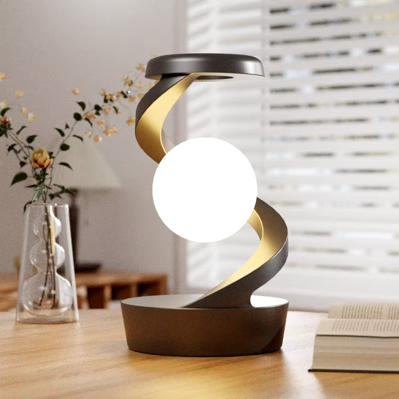 Rotating Moon Desk Lamp with Wireless Phone Charging