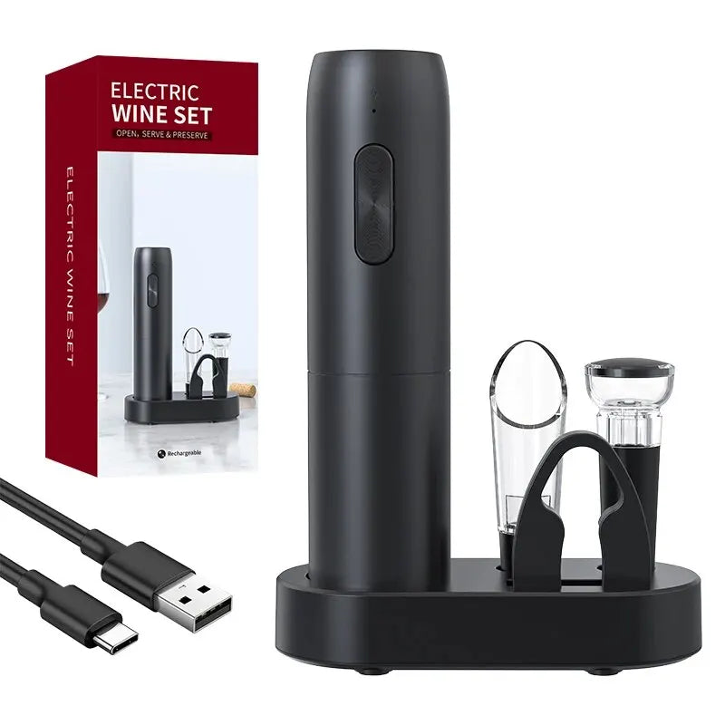 Rechargeable Electric Wine Bottle Opener Set