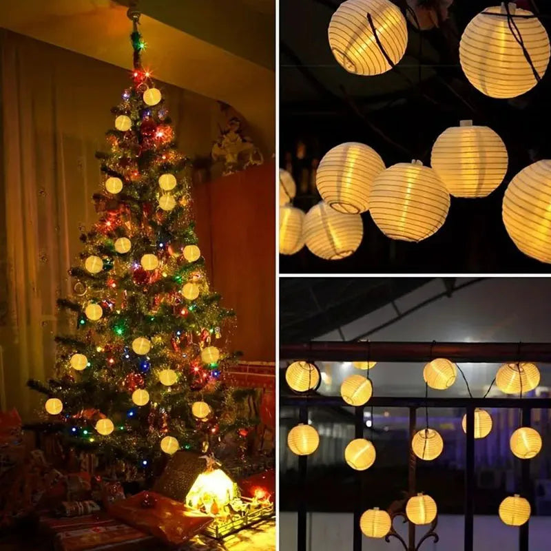Solar Lantern String Lights for Patio