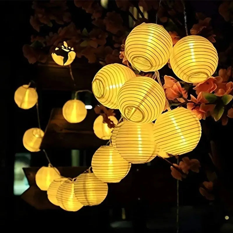 Solar Lantern String Lights for Patio