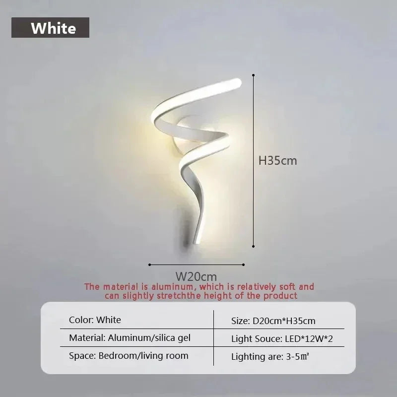 Luxury LED Wall Lamp: Black, White, and Gold Decorative Sconces