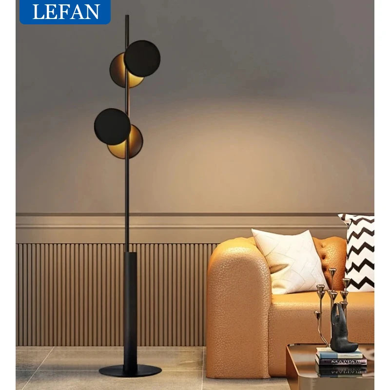 Premium Black LED Floor Lamp – Modern Standing Light for Living Room, Sofa Side, and Bedroom Ambience.