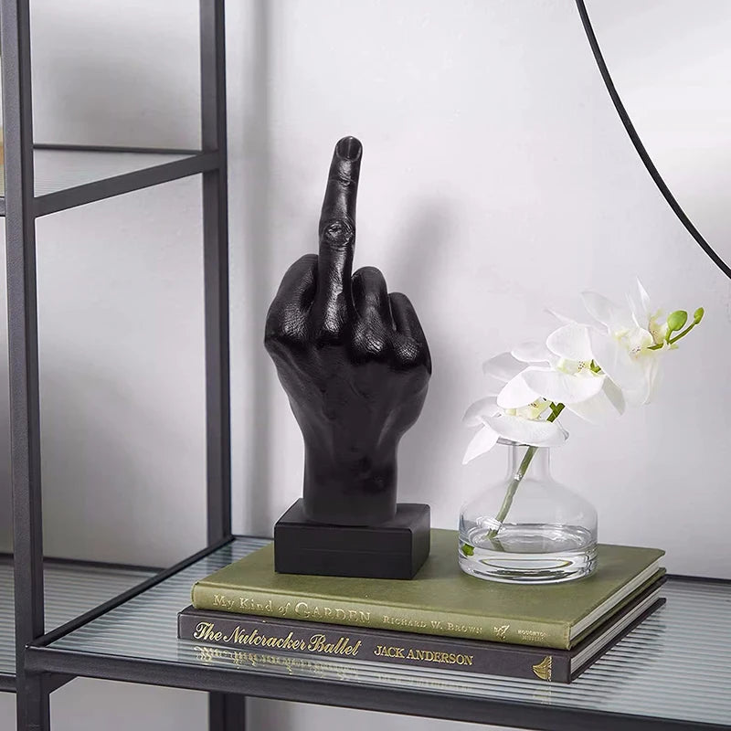  Creative Middle Finger Statue Resin Craft Sculpture 