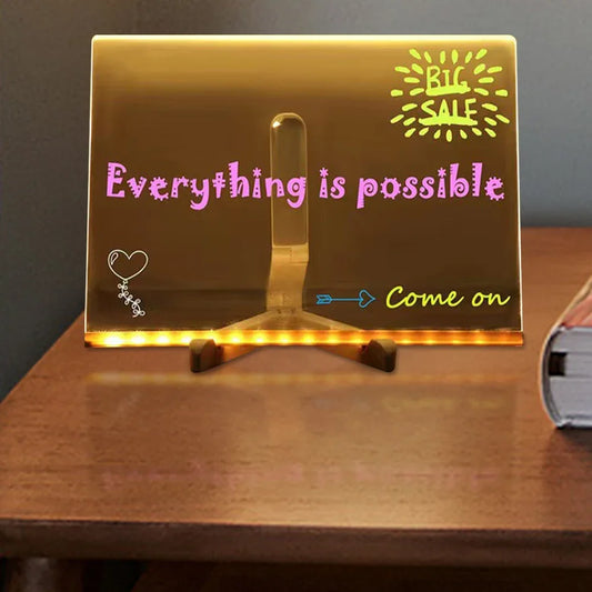 LED Light-Up Drawing Board with 7 Color Pens