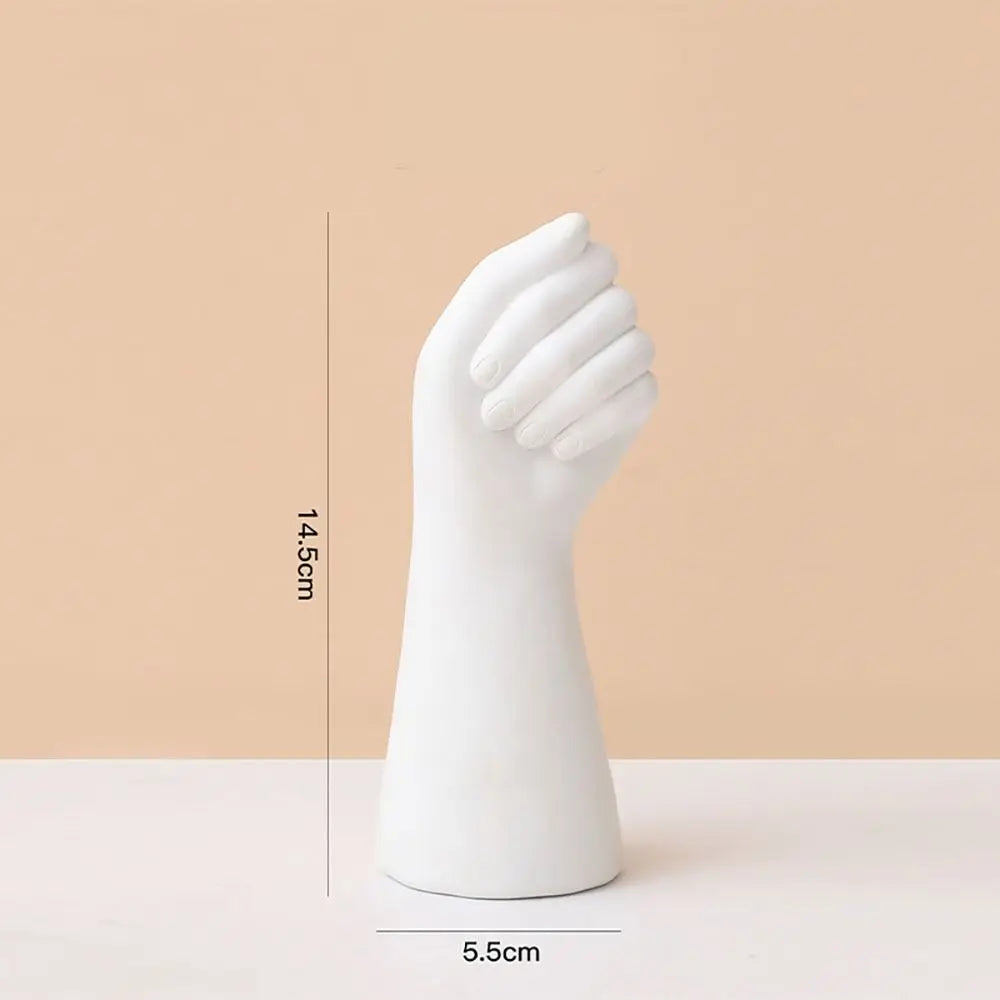 Elegant White Resin Vase: A Delicate Human Body Ornament for Sophisticated Home Decor