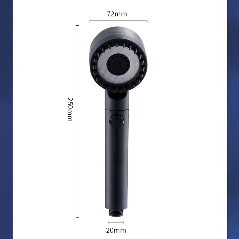 High-Pressure 3-Mode Shower Head with Massage Brush