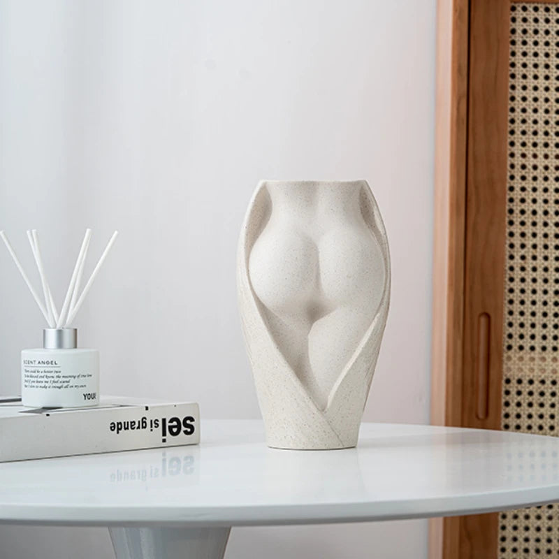 Ceramic Dry Flower Human Body Vase 
