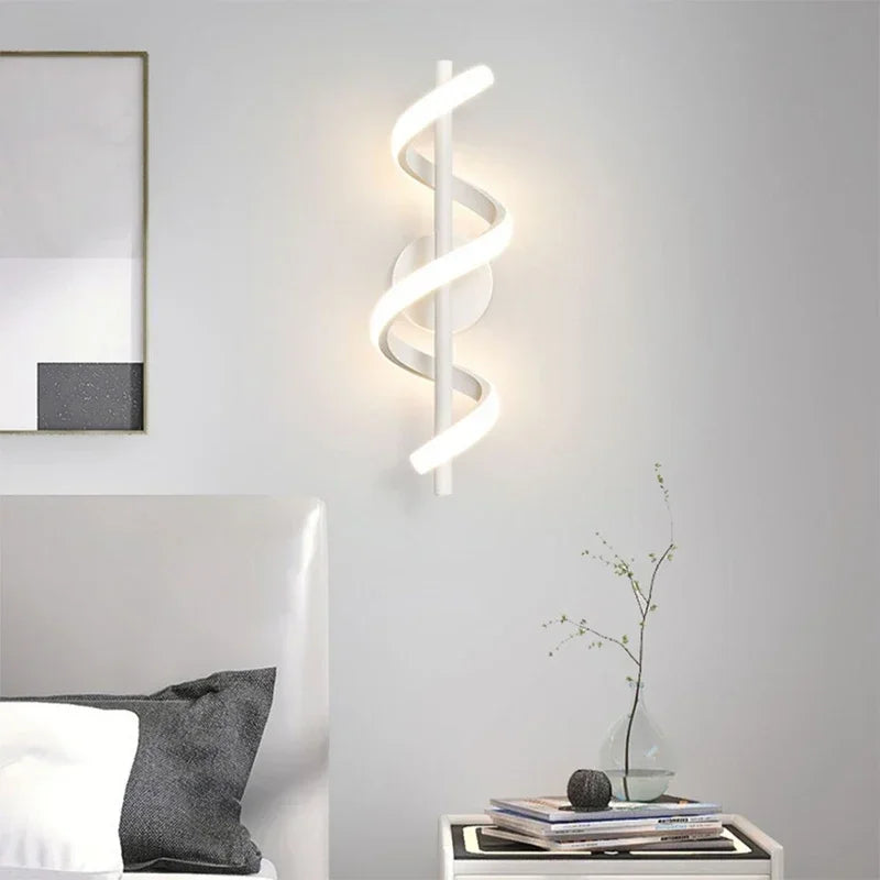 Luxury LED Wall Lamp: Black, White, and Gold Decorative Sconces