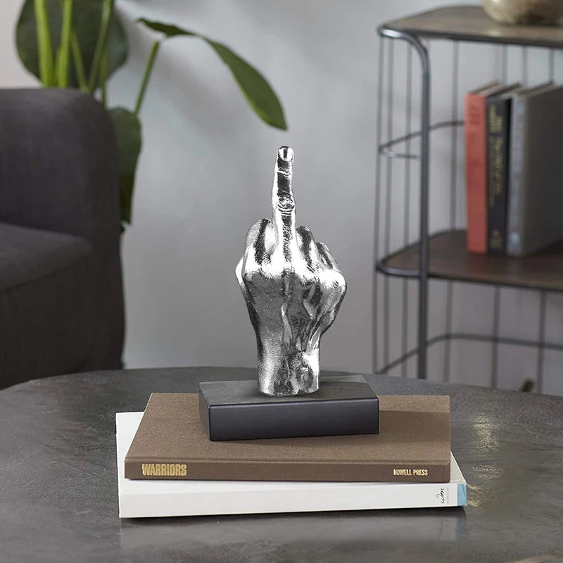  Creative Middle Finger Statue Resin Craft Sculpture 