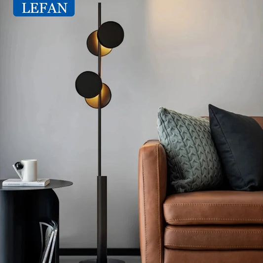 Premium Black LED Floor Lamp – Modern Standing Light for Living Room, Sofa Side, and Bedroom Ambience.