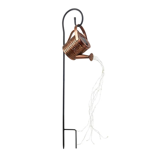 Solar Watering Cascading Lights: Garden Decor