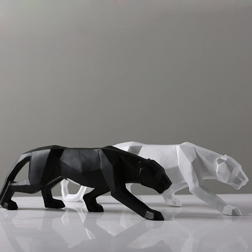 Leopard Statue Abstract Figurine for Home Decor