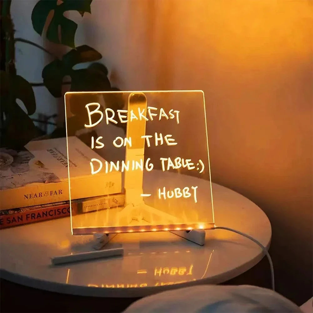 LED Light-Up Drawing Board with 7 Color Pens