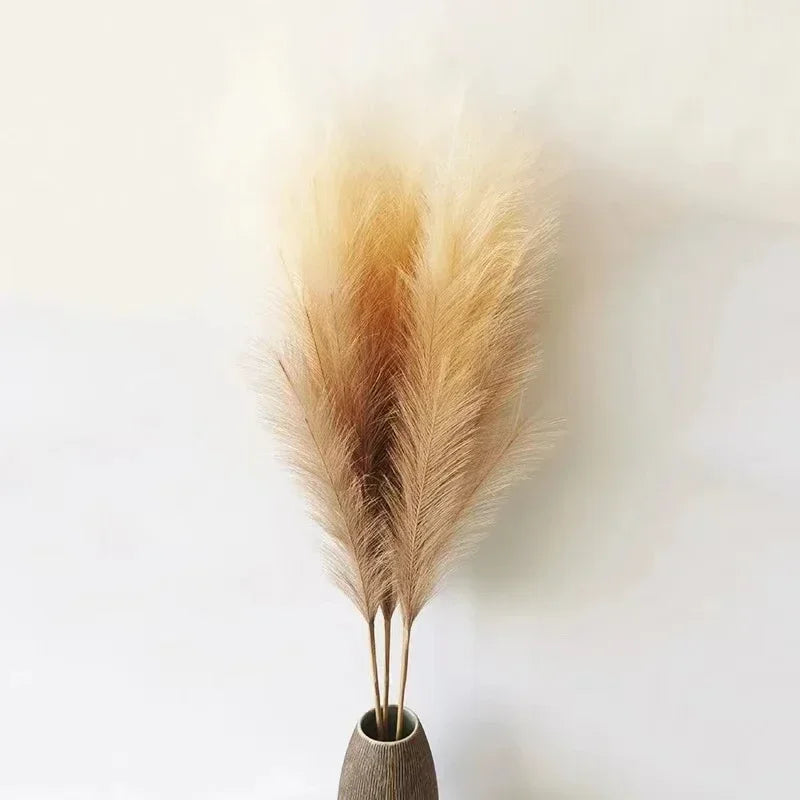 10PCS Artificial Pompous Grass Pompass Branches Fake Fluffy Stems Plants Vase Filler for Home Boho Decor Flower Arrangement