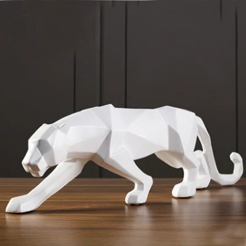 Leopard Statue Abstract Figurine for Home Decor