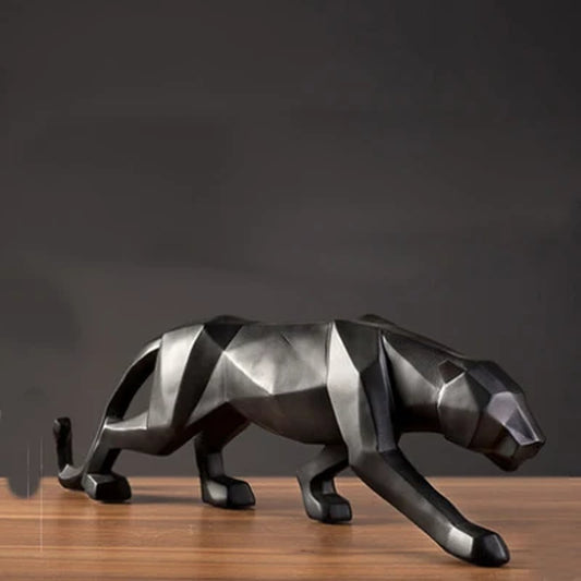 Leopard Statue Abstract Figurine for Home Decor