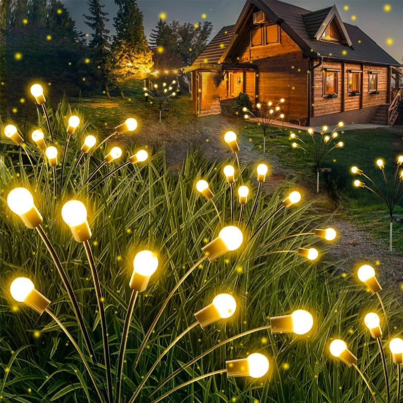 Solar Powered Firefly Lights for Garden 