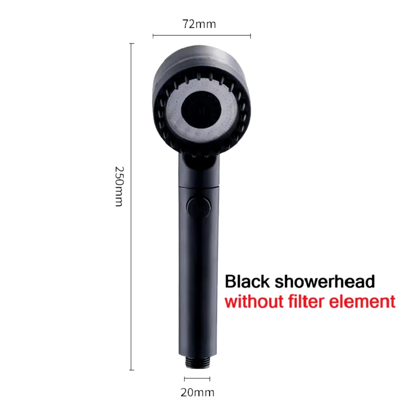 High-Pressure 3-Mode Shower Head with Massage Brush