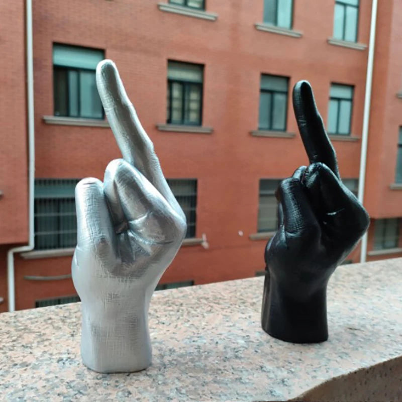  Creative Middle Finger Statue Resin Craft Sculpture 