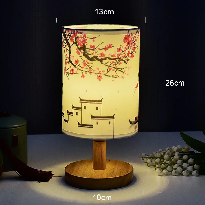 Dimmable LED Square Table Lamp – Elegant Fabric Lampshade for Cozy Bedroom Ambiance.