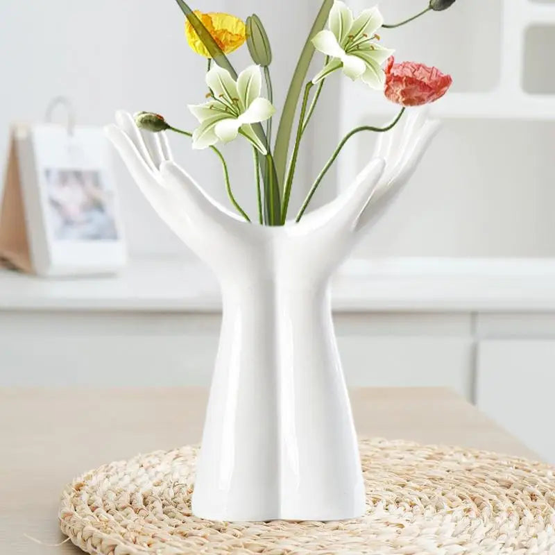 Two Hands Ceramic Vase