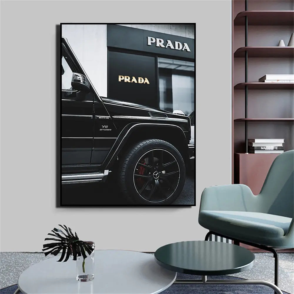 Luxury Gclass Super Car Canvas Wall Art Fashion Poster Print for Home Decor