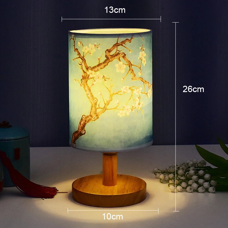Dimmable LED Square Table Lamp – Elegant Fabric Lampshade for Cozy Bedroom Ambiance.