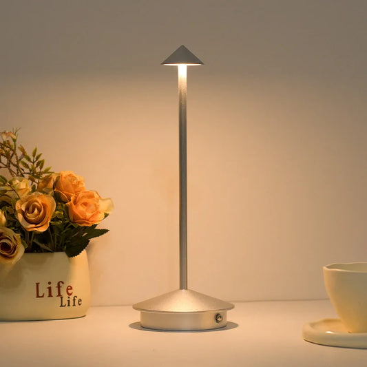 Vintage USB Rechargeable LED Table Lamp – Touch-Control Lighting for Bedroom, Living Room, and Home Decor