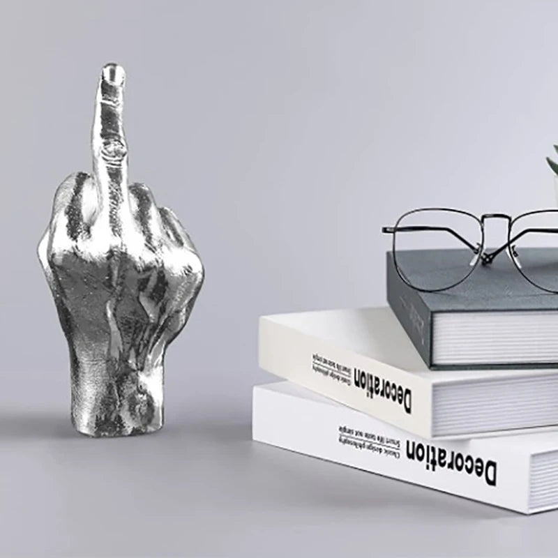  Creative Middle Finger Statue Resin Craft Sculpture 