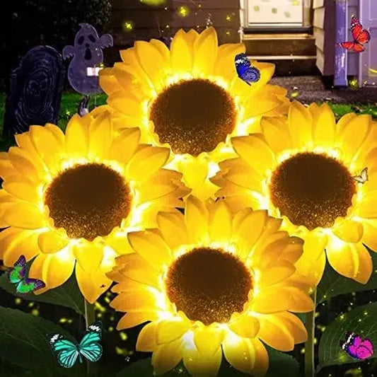 Solar Sunflower LED Stake Lights