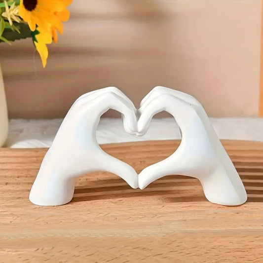 Luxury Heart Gesture Resin Figurine Sculpture 