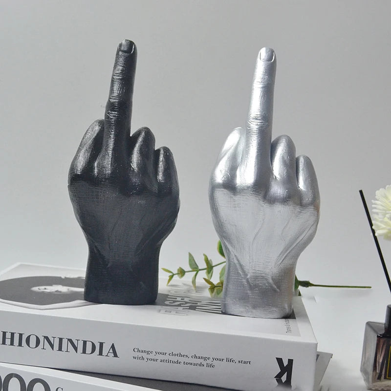  Creative Middle Finger Statue Resin Craft Sculpture 