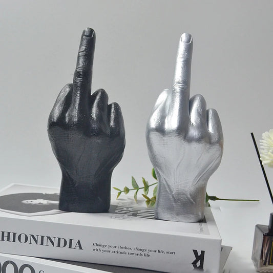  Creative Middle Finger Statue Resin Craft Sculpture 