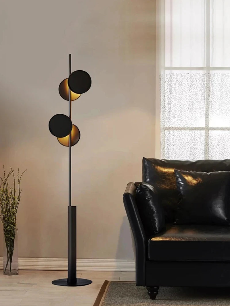 Premium Black LED Floor Lamp – Modern Standing Light for Living Room, Sofa Side, and Bedroom Ambience.