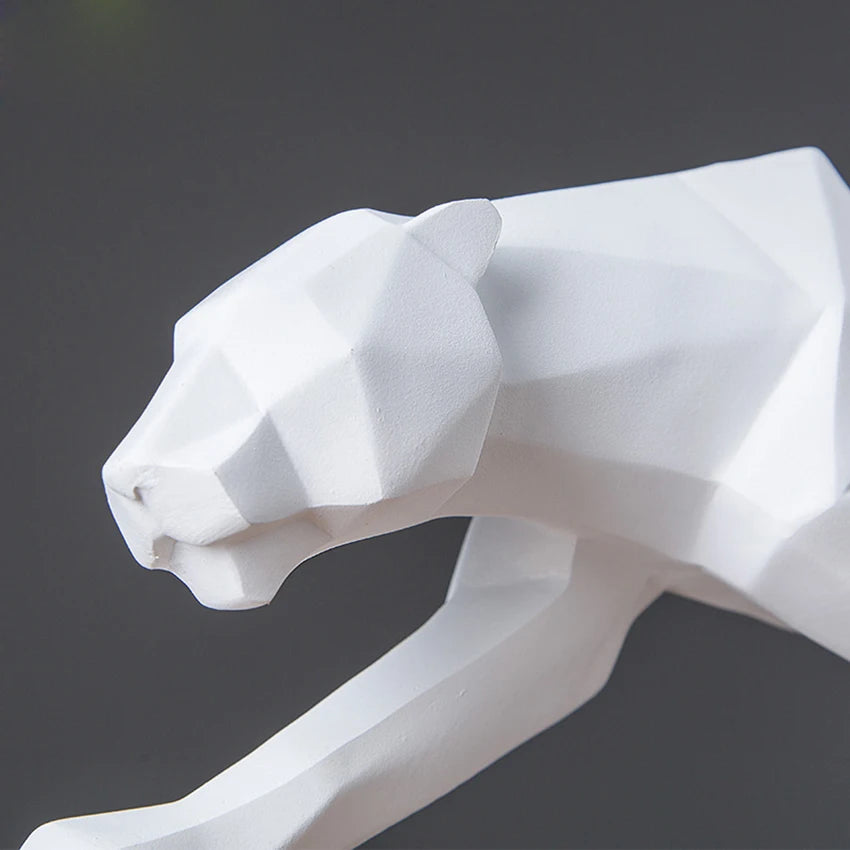 Leopard Statue Abstract Figurine for Home Decor